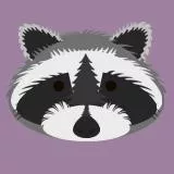 Raccoon With Purple Background