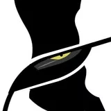 Black Stripe Hollow Mask