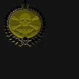 Golden skull medal