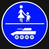 Fußgänger und Panzerfahrer frei!