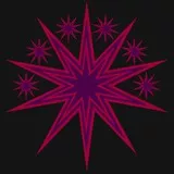 Estrela vermelho e roxo