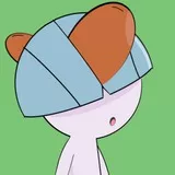 Shiny Ralts v2 (smaller horn, arms to sides, and a mouth)