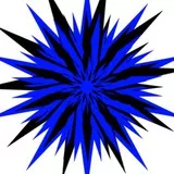 Spiked Stars(black an blue)