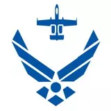 US Air Force Logo with White background and plane