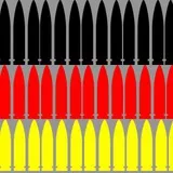 Deutschland Flagge aus Munitionspatronen