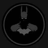 batman outline circle patch