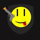 Smiley with gun
