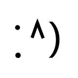 :^)
