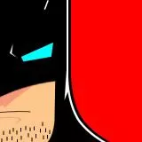 BATMAN ,DC COMICS, blue red