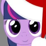 Twilight Sparkle with Santa Hat
