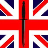 United Kingdom Flag, commando dagger, UK, great britain