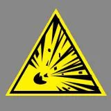 Explosive warning sign.