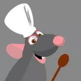 ratatouille with a chef hat