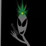 Little Weedy Grey With Pistol