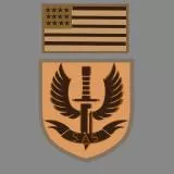U.K. SAS Patch with U.S. Flag