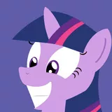 3/4 Twilight Sparkle on purple