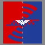 Red, White, Blue bird symbol